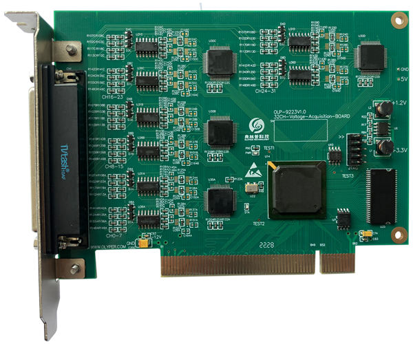 OLP-9223，PCI接口，32通道，16位，200kS/s，并行數據采集卡